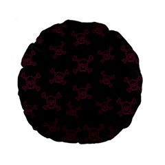 Skull pattern Standard 15  Premium Flano Round Cushions