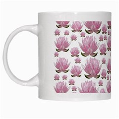 Lotus White Mugs by ValentinaDesign