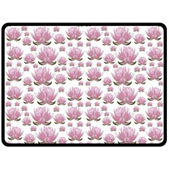 Lotus Double Sided Fleece Blanket (large)  by ValentinaDesign