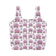 Lotus Full Print Recycle Bags (m)  by ValentinaDesign