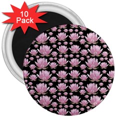 Lotus 3  Magnets (10 Pack)  by ValentinaDesign