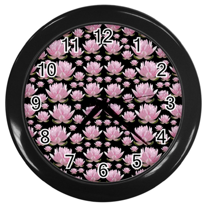 Lotus Wall Clocks (Black)