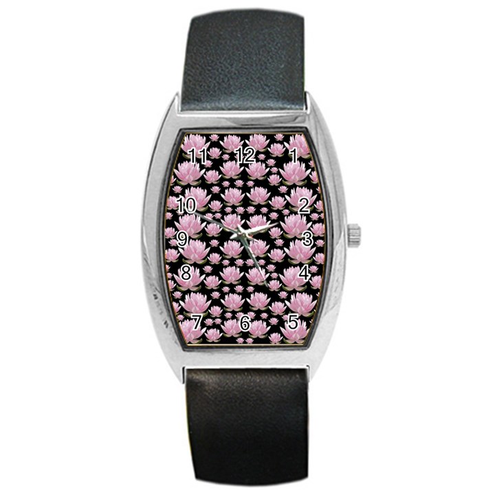 Lotus Barrel Style Metal Watch