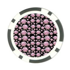 Lotus Poker Chip Card Guard by ValentinaDesign