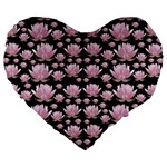 Lotus Large 19  Premium Heart Shape Cushions Front