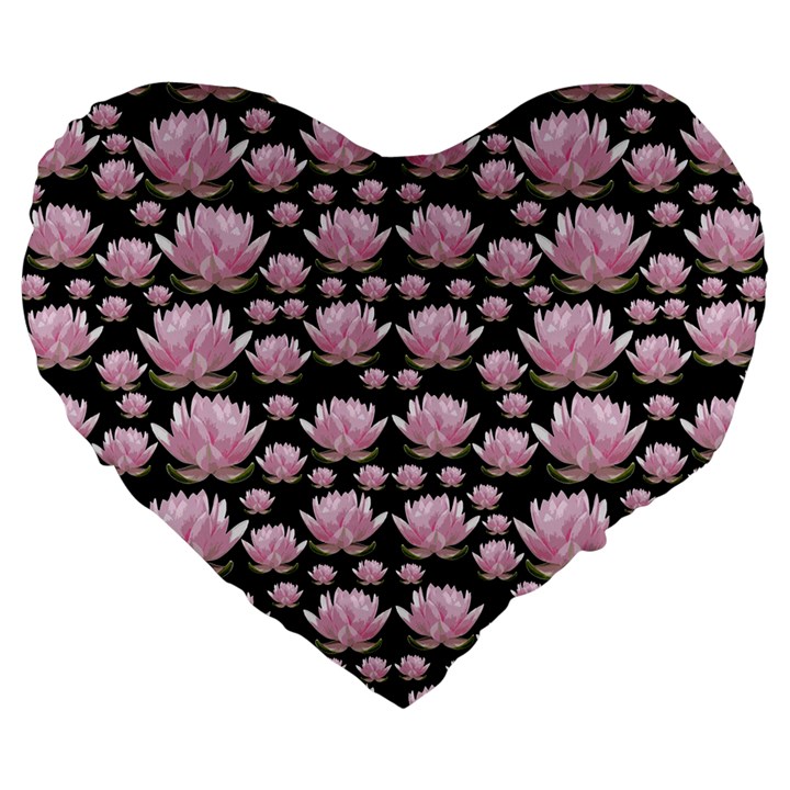 Lotus Large 19  Premium Heart Shape Cushions