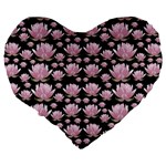 Lotus Large 19  Premium Heart Shape Cushions Back