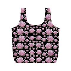 Lotus Full Print Recycle Bags (m)  by ValentinaDesign