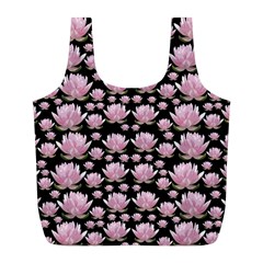 Lotus Full Print Recycle Bags (l)  by ValentinaDesign