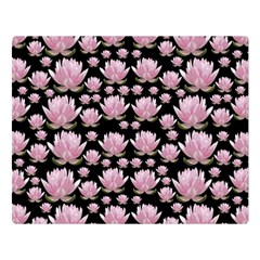 Lotus Double Sided Flano Blanket (large)  by ValentinaDesign