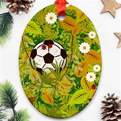 Ball On Forest Floor Ornament (oval) by linceazul