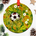 Ball On Forest Floor Round Ornament (Two Sides) Back