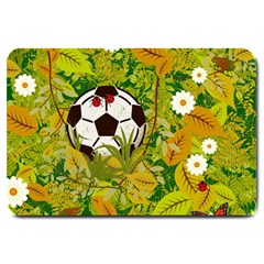 Ball On Forest Floor Large Doormat  by linceazul