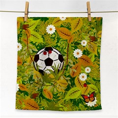 Ball On Forest Floor Face Towel by linceazul