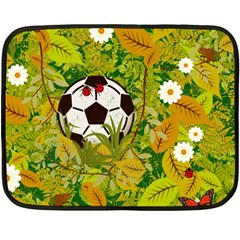 Ball On Forest Floor Double Sided Fleece Blanket (mini)  by linceazul