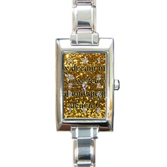 Covered In Gold! Rectangle Italian Charm Watch by badwolf1988store