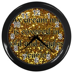 Covered In Gold! Wall Clocks (black)