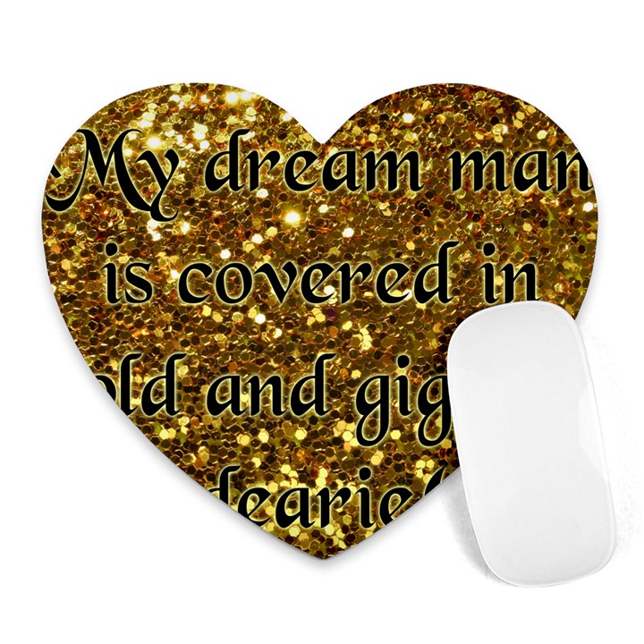 Covered in Gold! Heart Mousepads