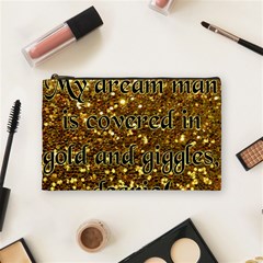 Covered In Gold! Cosmetic Bag (medium)  by badwolf1988store