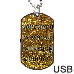 Covered In Gold! Dog Tag Usb Flash (one Side) by badwolf1988store