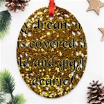 Covered in Gold! Ornament (Oval Filigree) Front