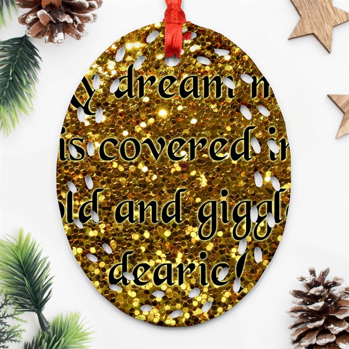 Covered in Gold! Ornament (Oval Filigree)