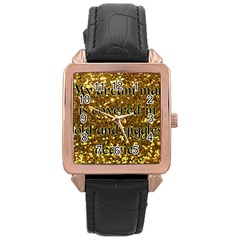 Covered In Gold! Rose Gold Leather Watch  by badwolf1988store