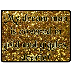 Covered In Gold! Double Sided Fleece Blanket (large)  by badwolf1988store