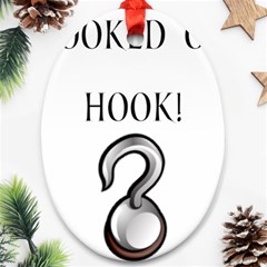 Hooked On Hook! Oval Ornament (two Sides)