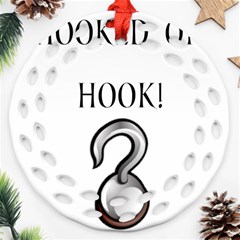 Hooked On Hook! Round Filigree Ornament (two Sides)