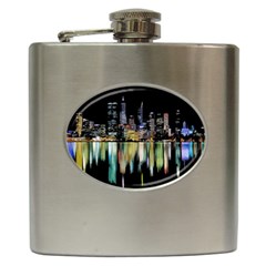 City Panorama Hip Flask (6 Oz) by Valentinaart