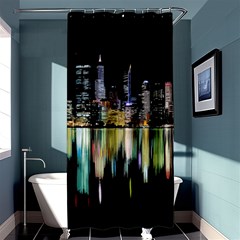 City Panorama Shower Curtain 36  X 72  (stall)  by Valentinaart