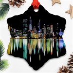 City panorama Snowflake Ornament (Two Sides) Front