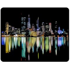 City Panorama Double Sided Fleece Blanket (medium)  by Valentinaart