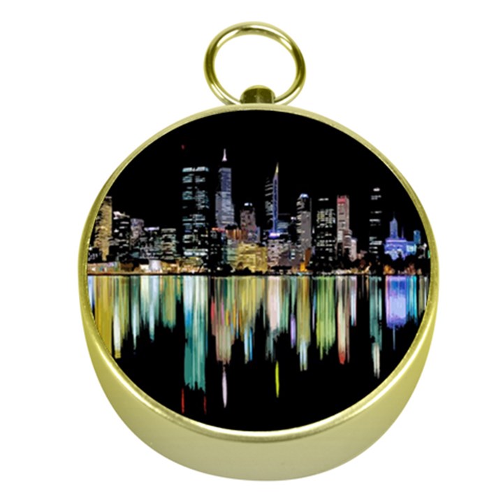 City panorama Gold Compasses