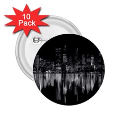 City Panorama 2 25  Buttons (10 Pack)  by Valentinaart