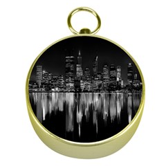 City Panorama Gold Compasses