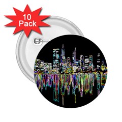 City Panorama 2 25  Buttons (10 Pack)  by Valentinaart