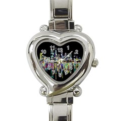 City Panorama Heart Italian Charm Watch by Valentinaart