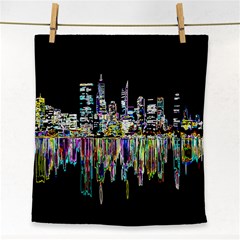 City Panorama Face Towel by Valentinaart