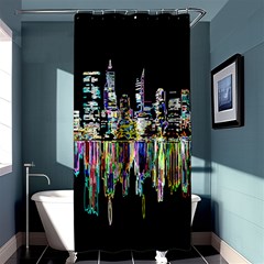 City Panorama Shower Curtain 36  X 72  (stall)  by Valentinaart