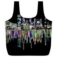 City Panorama Full Print Recycle Bags (l)  by Valentinaart