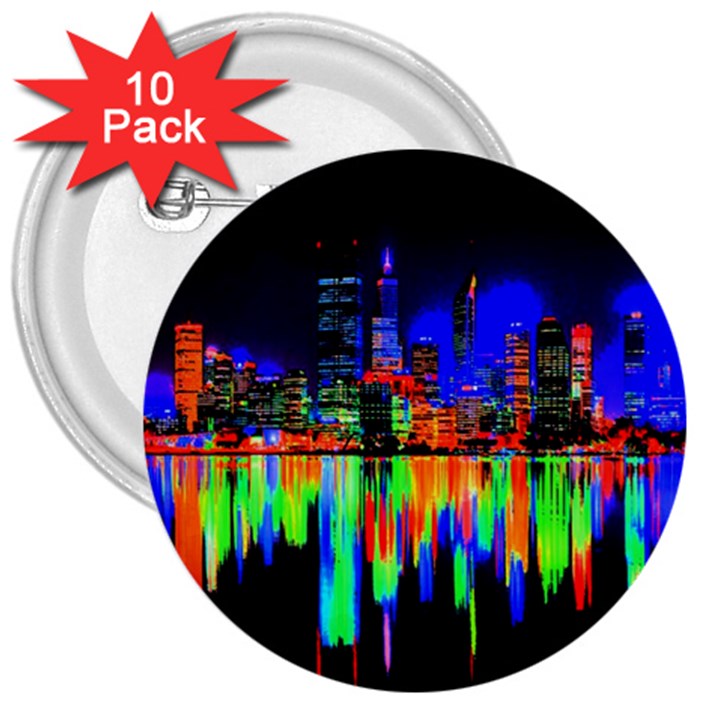 City panorama 3  Buttons (10 pack) 