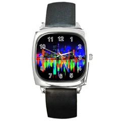 City Panorama Square Metal Watch by Valentinaart