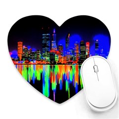 City Panorama Heart Mousepads by Valentinaart