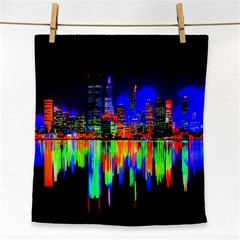 City Panorama Face Towel by Valentinaart