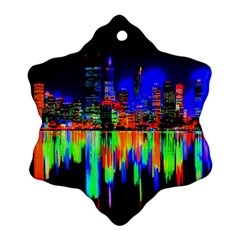 City Panorama Ornament (snowflake) by Valentinaart