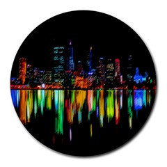 City Panorama Round Mousepads by Valentinaart