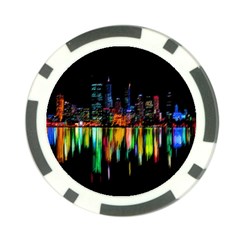 City Panorama Poker Chip Card Guard by Valentinaart