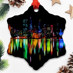 City Panorama Ornament (snowflake) by Valentinaart